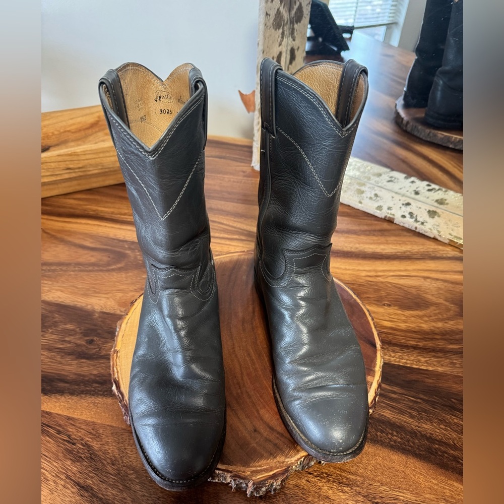 JUSTIN 🩶 leather boots 7 1/2 men’s